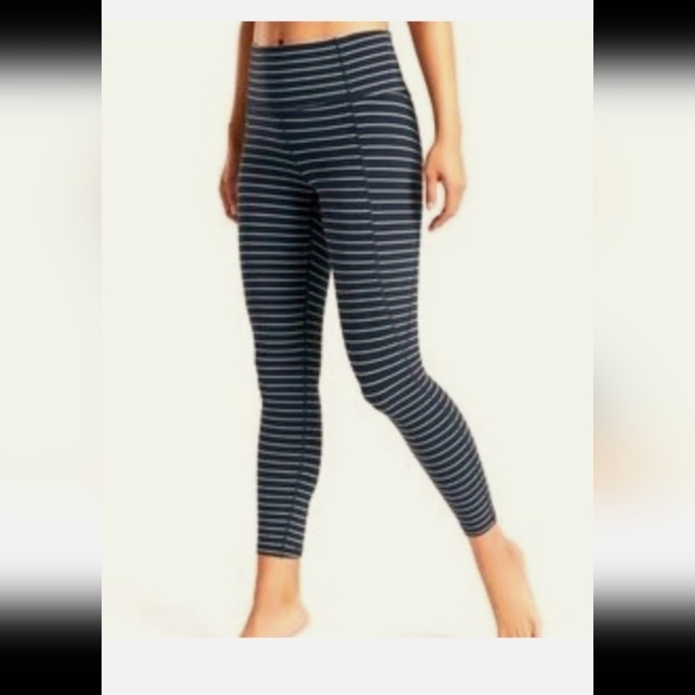 ATHLETA Striped Salutation 7/8 Tights - Small